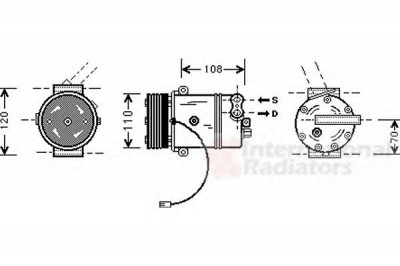 VAN WEZEL 3700k287 -  Компрессор, кондиционер